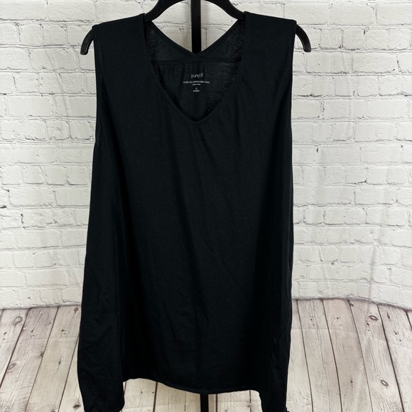 Pure Jill Dipped-Hem Tunic Classic Black Size 3X - Picture 3 of 3